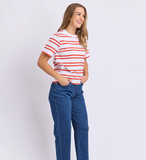 Foxwood Pure Stripe Tee - White