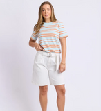 Foxwood Pure Stripe Tee - Cool Blue