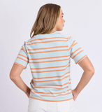 Foxwood Pure Stripe Tee - Cool Blue