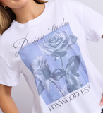 Foxwood Studio Rose Tee - White