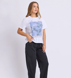Foxwood Studio Rose Tee - White