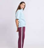 Foxwood Piped Zip Crew - Cool Blue