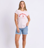 Foxwood Effortless Contrast Tee - Ballerina Pink
