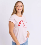 Foxwood Effortless Contrast Tee - Ballerina Pink
