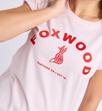 Foxwood Effortless Contrast Tee - Ballerina Pink