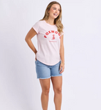 Foxwood Effortless Contrast Tee - Ballerina Pink