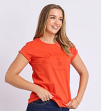 Foxwood Effortless Tee - Grenadine