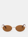 Milla Heart Asta Sunglasses - Gold/ Brown