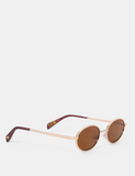 Milla Heart Asta Sunglasses - Gold/ Brown