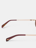 Milla Heart Asta Sunglasses - Gold/ Brown