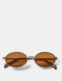 Milla Heart Asta Sunglasses - Gold/ Brown