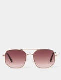 Milla Heart Runa Sunglasses - Gold/ Brown