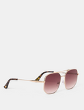 Milla Heart Runa Sunglasses - Gold/ Brown