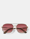 Milla Heart Runa Sunglasses - Gold/ Brown