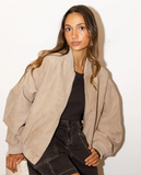 Foxwood Evie Suede Bomber - Sand
