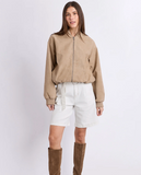 Foxwood Evie Suede Bomber - Sand
