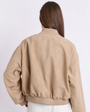 Foxwood Evie Suede Bomber - Sand