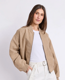 Foxwood Evie Suede Bomber - Sand