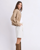 Foxwood Evie Suede Bomber - Sand