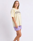 Foxwood Interval Tee - Buttercream/ Choc