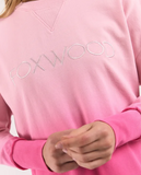Foxwood Simplified Dip-Dye Crew - Pink Ombre