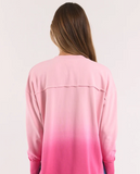 Foxwood Simplified Dip-Dye Crew - Pink Ombre