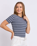 Foxwood Leona Rib Top - Navy