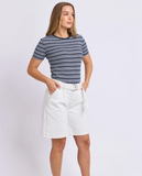 Foxwood Leona Rib Top - Navy