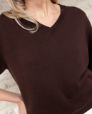 Foxwood Lila SSLV V Knit - Chocolate