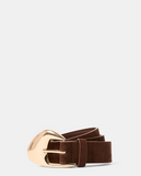 Milla Heart Rose Hip Belt - Brown