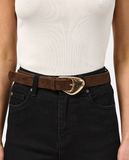 Milla Heart Rose Hip Belt - Brown