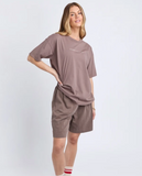 Foxwood Captain Tee - Walnut/White