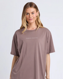 Foxwood Captain Tee - Walnut/White