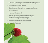 CIRCA 250mL Reed Diffuser Christmas - Raspberry & Rhubarb