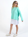 Foxwood Jayne Throw on Top - Neon Mint