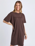 Foxwood Simplified Tee Dress - Coffee