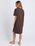 Foxwood Simplified Tee Dress - Coffee