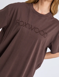 Foxwood Simplified Tee Dress - Coffee