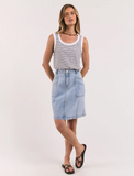 Foxwood Florence Skirt - Pale Blue Wash