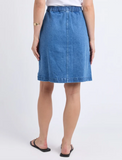 Foxwood Amy Skirt - Mid Blue Wash