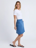 Foxwood Amy Skirt - Mid Blue Wash