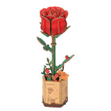 Robotime Wooden Bloom - Red Rose