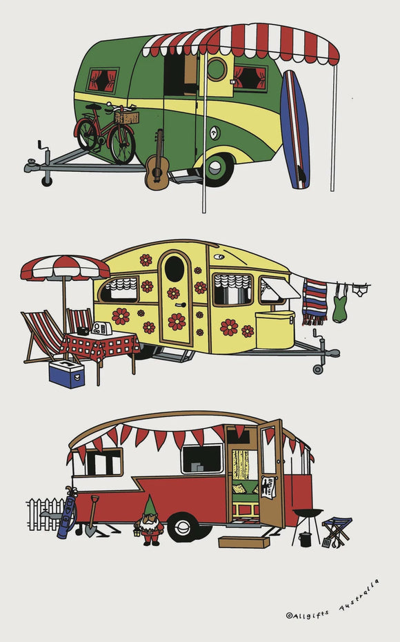 Tea Towel - Retro caravan