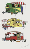 Tea Towel - Retro caravan