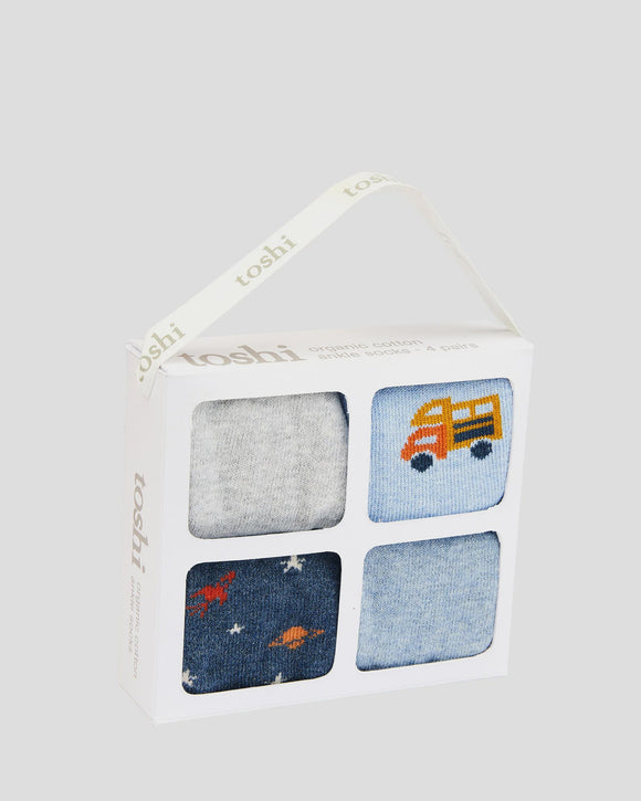 Toshi - Organic Socks Gift Box Ankle - Handsome