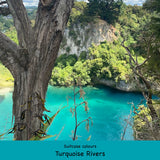 Getting Lost  Suitcase - Turquoise Rivers