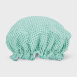 Waffle Cotton Shower Cap - Mint