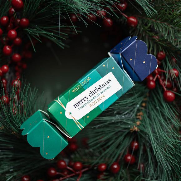 Merry Christmas Shower Steamer & Mini Lip Balm Bon Bon