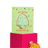 Xmas Tree Mint Choc Chip Bath Bomb Christmas Card (50g)