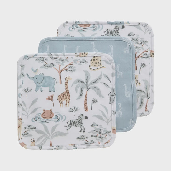 Wash Cloths 3pk - Wild Safari